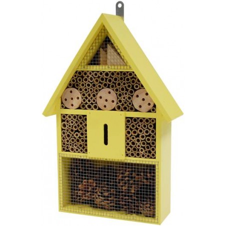 Hôtel d'insectes en bois jaune - Benelux à 15,95 € - Kinlys - 17083 - Nichoirs