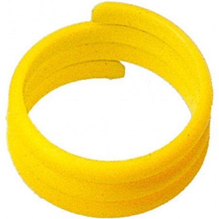 100 Bagues en plastique spirale pour poules 18mm - Jaune à 9,95 € - Kinlys - 14473GEEL - Bagues