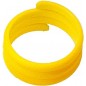 100 Bagues en plastique spirale pour poules 18mm - Jaune