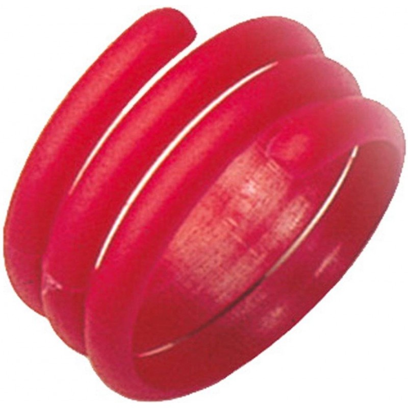 100 Bagues en plastique spirale pour poules 18mm - Rouge