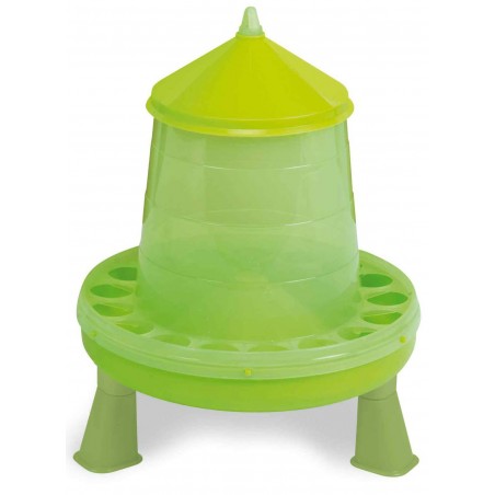Mangeoire sur pieds basse-cours vert 8kg à 22,95 € - Kinlys - 24382 - Mangeoires