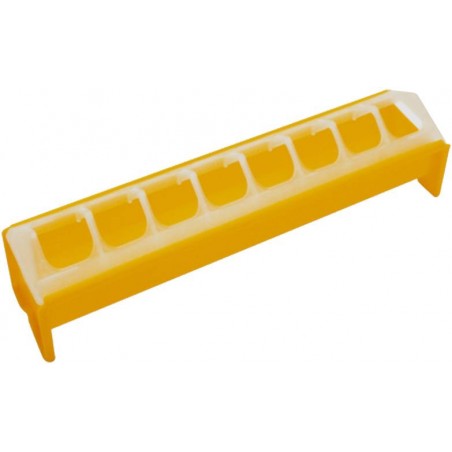 Mangeoire grillage anti-gaspillage en plastique jaune 7x30cm 24591 Kinlys 4,90 € Ornibird