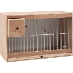 Cage d'élevage en bois pour inséparables avec nid 60x40x30cm à 113,75 € - Kinlys - 14736 - Cages