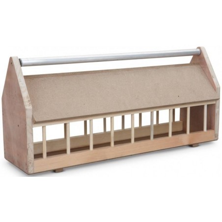 Mangeoire pigeons en bois + rouleau en métal 80cm - Natural à 60,39 € - Natural - 905 - Natural