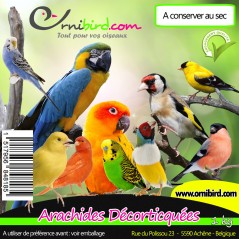 Arachides Décortiquées au kg - Ornibird à 4,65 € - Grizo - 103056250/kg - Graines Ornibird au kg