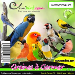 Mélange de Graines à Germer pour perruches et oiseaux Exotiques - 3 kg :  14,40 €