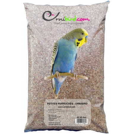 Petites Perruches - Ornibird, mélange pour petites perruches 20kg à 22,50 € - Private Label - Ornibird - 700123 - Perruches