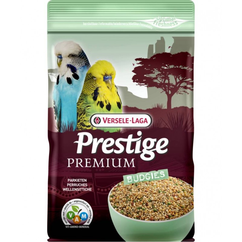 Prestige Premium Perruches Ondulées 800gr - Mélange de graines enrichi en granulés VAM