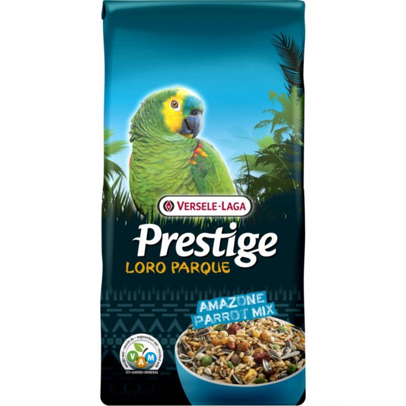 Prestige Loro Parque Amazone Parrot Mix 15kg - Mélange de graines + granulés VAM - Perroquets Amazone