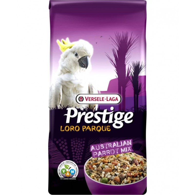 Prestige Loro Parque Australian Parrot Mix 15kg - Mélange de graines + granulés VAM - Perroquets Australiens