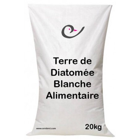 Terre de Diatomée alimentaire Blanche 20kg - Ornibird à 39,00 € - Private Label - Ornibird - 78489 - Anti-Poux