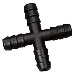 Raccord en croix 10mm, noir à 0,55 € - River Systems - 146/B - Abreuvoirs