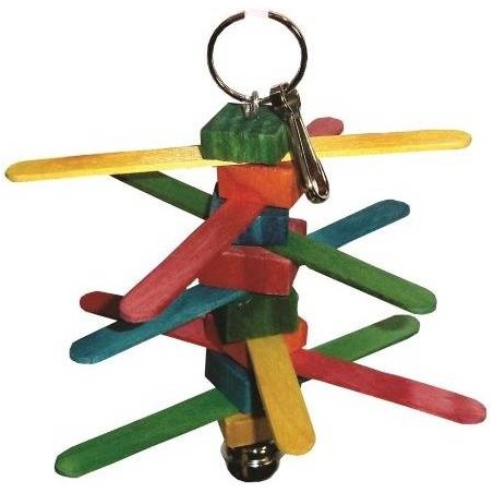 Jouet petit jeu en bois 11cm avec cloche