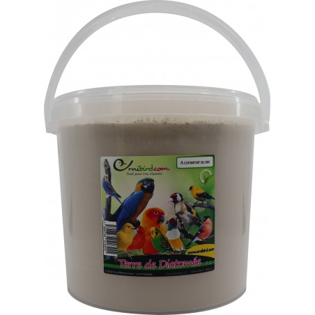 Terre de Diatomée alimentaire Blanche en seau 5L - Ornibird à 10,95 € - Private Label - Ornibird - 78491/L - Anti-Poux