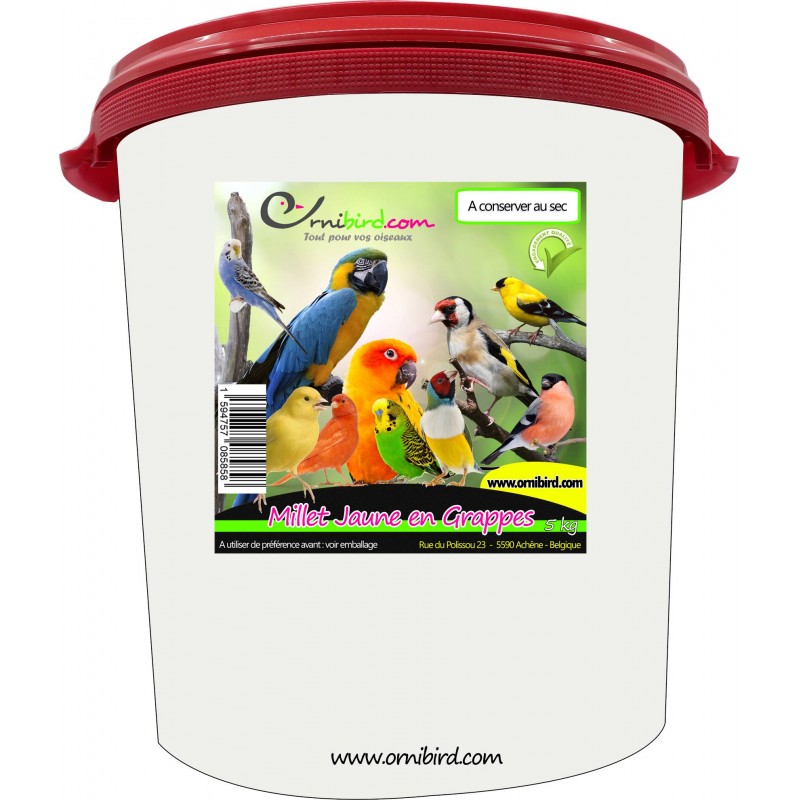 Millet en Grappes en seau de 5kg - Ornibird