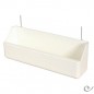 Feeder aviary white with brackets 20x5x6,6cm