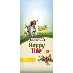 Happy Life Adult Chicken 15kg - Aliment varié à base de poulet - chiens adultes vitaux à 39,45 € - Versele-Laga - 431119 - Ha...