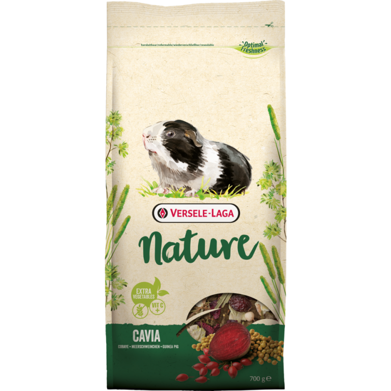 Nature Cavia 700gr - Mélange varié et riche en fibres pour cobayes