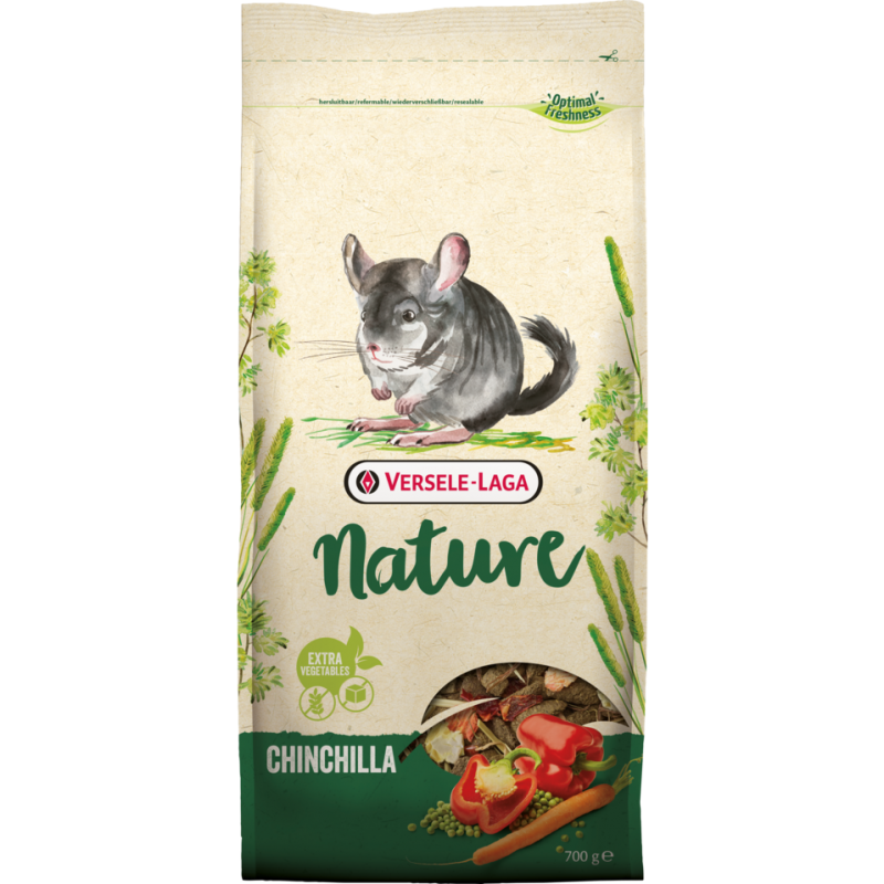 Nature Chinchilla 2,3kg - Mélange varié et riche en fibres pour chinchillas