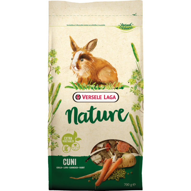 Nature Cuni 2,3kg - Mélange varié et riche en fibres pour lapins (nains)