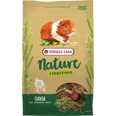 Nature Fibrefood Cavia 1kg - Mélange varié et riche en fibres pour cobayes sensibles à 8,15 € - Versele-Laga - 461429 - Nature