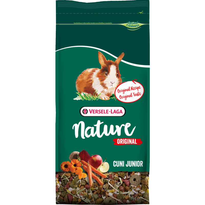 Nature Original Cuni Junio 750gr - Mélange complet enrichi - jeunes lapins (nains) jusqu'à 8 mois