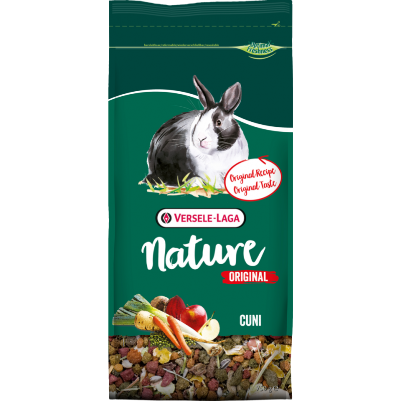 Nature Original Cuni 9kg - Mélange complet enrichi pour lapins (nains) adultes