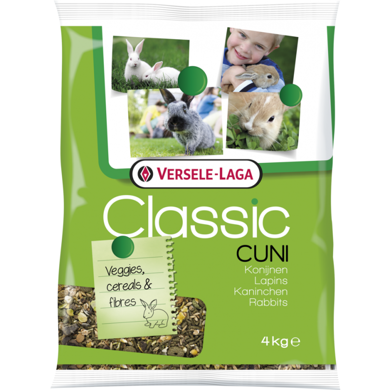 Classic Cuni 4kg - Aliment complet, mélange de base pour lapins (nains)