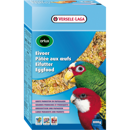 Orlux Pâtée aux Oeufs Sèche Grandes Perruches & Perroquets 800gr - Pour l'élevage de grandes perruches, perroquets