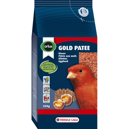 Orlux Gold Patee Canaris Rouge 250gr - Pâtée aux oeufs prête à l'emploi, soutient le rouge des canaris à 3,70 € - Versele-Lag...