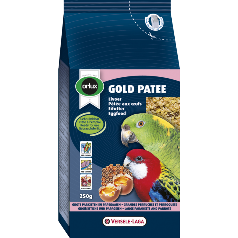 Orlux Gold Patee Grandes Perruches & Perroquets 1kg - Pâtée aux oeufs - grandes perruches, perroquets, cacatoès, aras