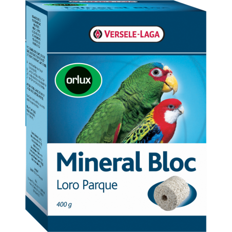 Orlux Mineral Bloc Loro Parque 400gr - Brique à picorer avec du grit - grandes perruches & perroquets à 6,15 € - Versele-Laga...