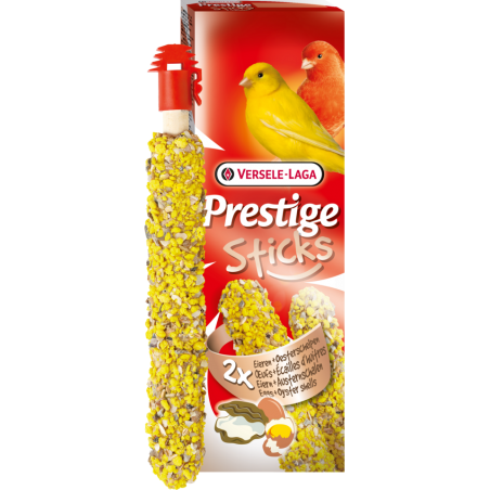 Prestige Sticks Canaris Oeufs & Ecailles d'huîtres - 2 pcs 60gr - Sticks de graines très variés 422322 Versele-Laga 2,20 € Or...