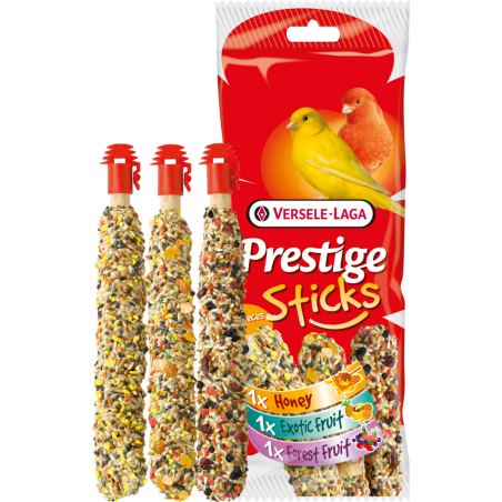 Prestige Sticks Canaris Triple Variété Pack 90gr - Sticks de graines très variés - 3 goûts 422320 Versele-Laga 2,95 € Ornibird