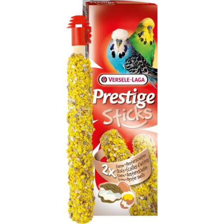 Prestige Sticks Perruches Oeufs & Ecailles d'huîtres - 2 pcs 60gr - Sticks de graines très variés