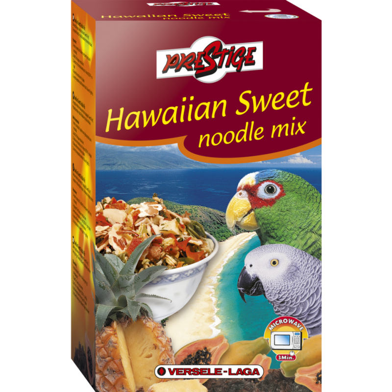 Prestige Hawaiian Sweet Noodlemix 400gr - Mélange de pâtes (micro-ondes) sweet & fruity pour perroquets