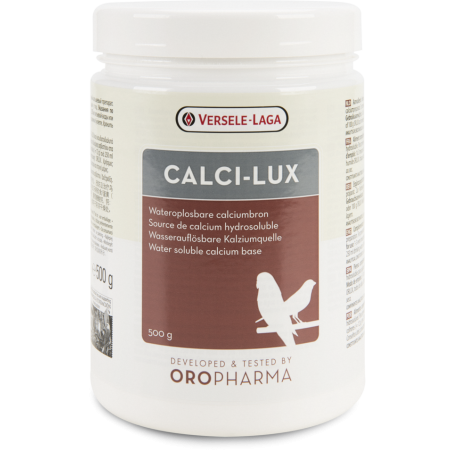 Oropharma Calci-Lux 500gr - Source de calcium hydrosoluble - oiseaux à 18,35 € - Versele-Laga - 460215 - Oropharma