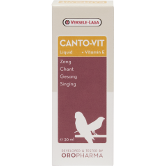 Oropharma Canto-Vit Liquid 30ml - Préparation avec extra vit. E pour stimuler le chant - oiseaux à 8,40 € - Versele-Laga - 46...