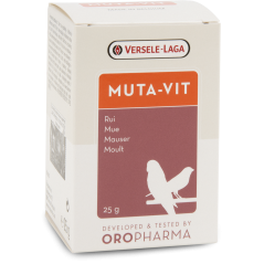 Oropharma Muta-Vit 25gr - Mélange de vitamines et de la méthionine pour la mue - oiseaux 460207 Versele-Laga 6,00 € Ornibird