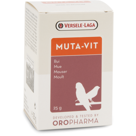 Oropharma Muta-Vit 25gr - Mélange de vitamines et de la méthionine pour la mue - oiseaux à 6,00 € - Versele-Laga - 460207 - O...