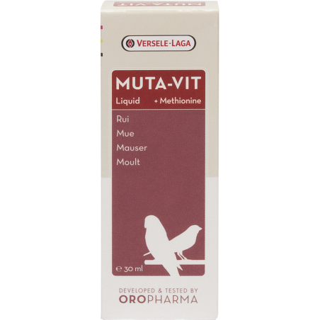 Oropharma Muta-Vit Liquide 30ml - Mélange de vitamines et de la méthionine pour la mue - oiseaux