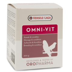 Oropharma Omni-Vit 200gr - Mélange de vitamines pour l'élevage et la condition - oiseaux à 13,90 € - Versele-Laga - 460204 - ...