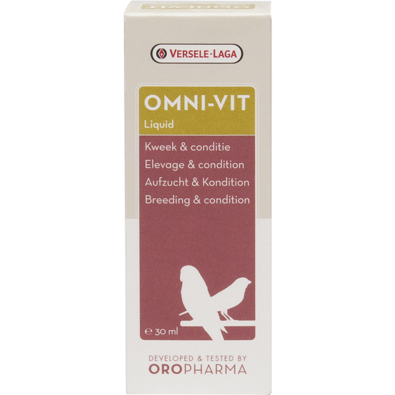 Oropharma Omni-Vit Liquid 30ml - Mélange de vitamines pour l'élevage et la condition - oiseaux