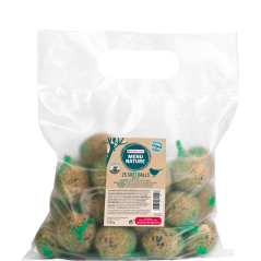 Menu Nature 25 suet balls 2,25kg - Boule mésanges - aliment d'hiver gras (sans plastique, avec filet en sachet) à 7,05 € - Ve...