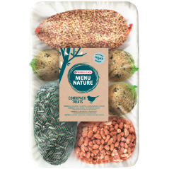 Menu Nature Combipack Treats 1kg - boules mésanges,bâtonnets de graisse,graines de tournesol, cacahuètes à 5,75 € - Versele-L...