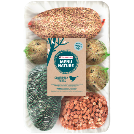 Menu Nature Combipack Treats 1kg - boules mésanges,bâtonnets de graisse,graines de tournesol, cacahuètes