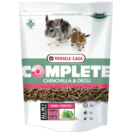 Complete Chinchilla & Degu 500gr - Croquettes riches en fibres pour chinchillas et dègues 461255 Versele-Laga 5,25 € Ornibird