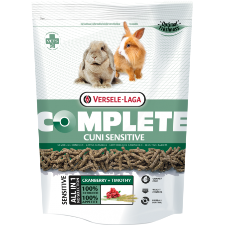 Complete Cuni Sensitive 500gr - Croquettes légères à digérer pour lapins (nains) sensibles à 5,40 € - Versele-Laga - 461310 -...