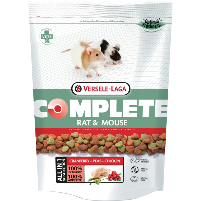 Complete Rat & Mouse 500gr - Croquettes riches en protéines pour rats et souris