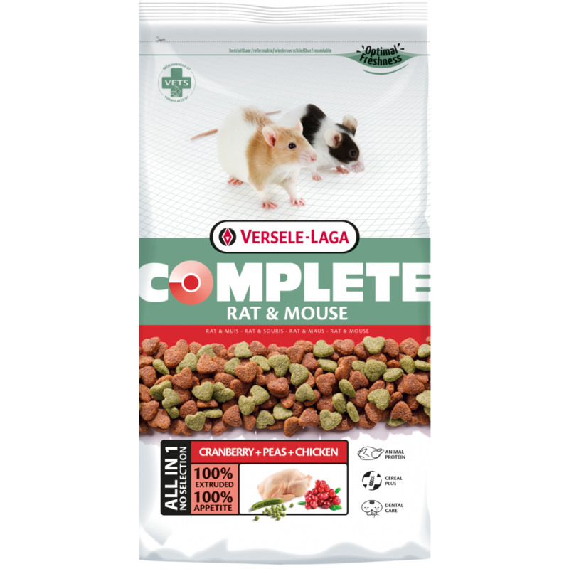 Complete Rat & Mouse 2kg - Croquettes riches en protéines pour rats et souris